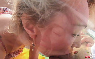 Torrid MILF Anal Sex on Roof - Ass to Mouth and Public Facial