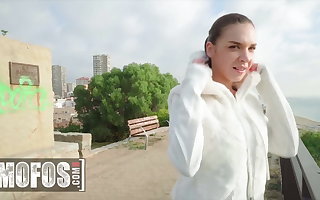 Russian Babe Henessy Gets Fucked Superior to before a Pov Camera In Public
