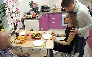 Cuckold, Sexy Cutie Wife in threesome Coition With Follower groupie & Husband
