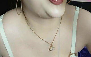 Shaking Big Ass and Sucking Dildo on Snapchat - Spit Fetish,