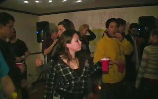 Preggo spex floozy sucks college dick
